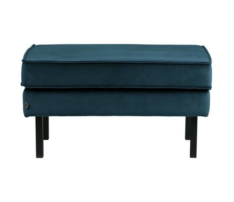 BePureHome Rodeo hocker auf beine velvet blau