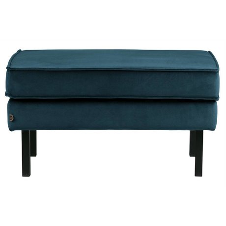 BePureHome Rodeo stool on legs velvet blue