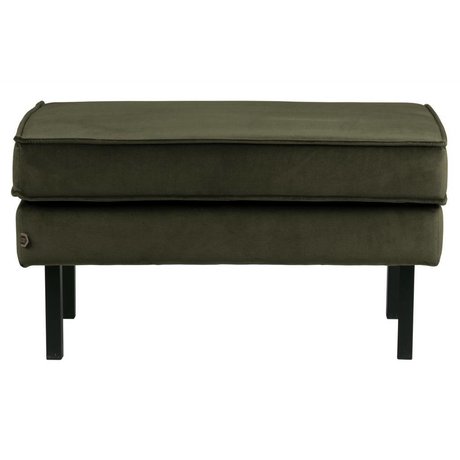 BePureHome Rodeo stool on legs velvet dark green hunter