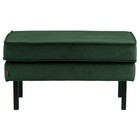 BePureHome Tabouret de rodéo sur jambes vert velours forêt