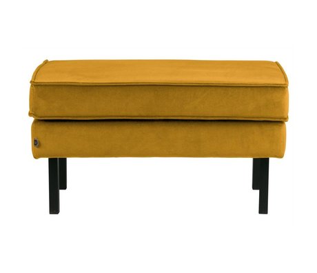 BePureHome Rodeo stool on legs velvet ocre