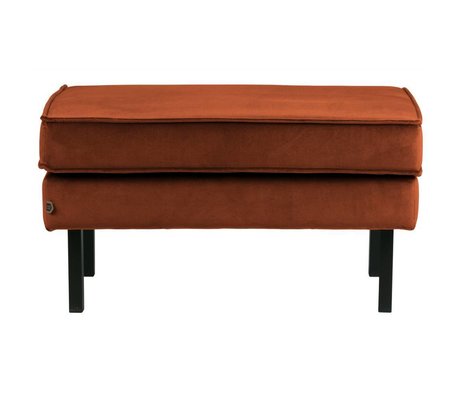 BePureHome Rodeo stool on legs velvet rust