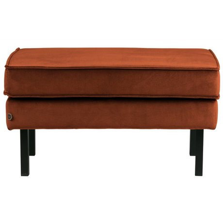 BePureHome Rodeo stool on legs velvet rust