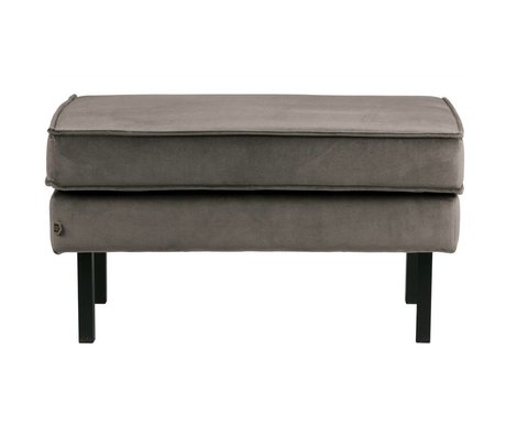 BePureHome Sgabello rodeo su gambe velvet taupe