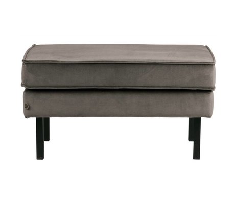BePureHome Tabouret Rodeo Sur Pieds Velours Taupe