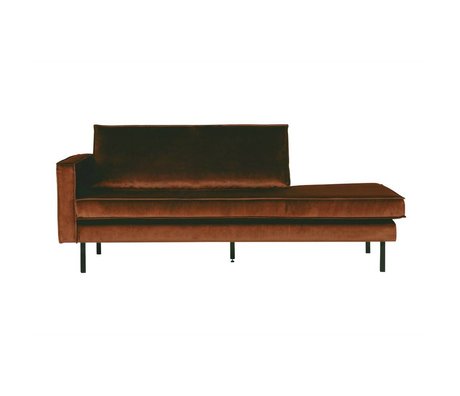 BePureHome Rodeo daybed venstre fløjl orange