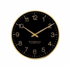 Riverdale Orologio da parete Ritz in metallo nero Ø40cm