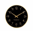 Riverdale Orologio da parete Ritz in metallo nero Ø40cm