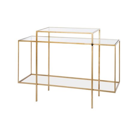 Riverdale Sideboard Amaro gold metal glass 37x120x88,5cm