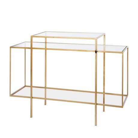 Riverdale Buffet Amaro verre doré 37x120x88,5cm