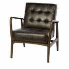 Riverdale Sillón Walton antracita gris cuero 80cm