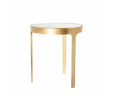 Riverdale Beistelltisch Amaro gold Metallglas 45x45x50,5cm