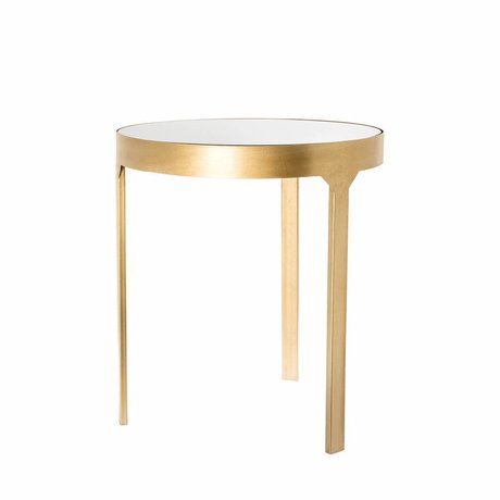 Riverdale Beistelltisch Amaro gold Metallglas 45x45x50,5cm