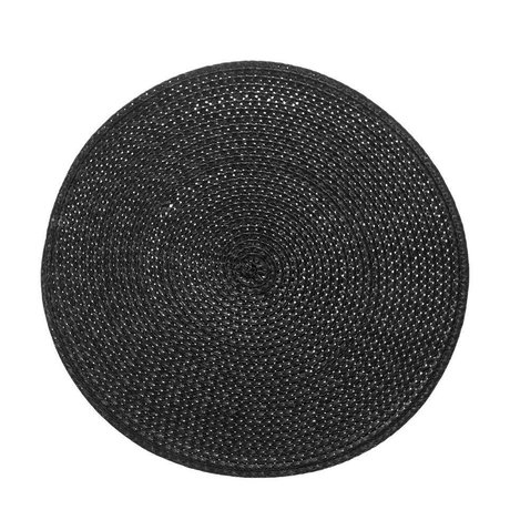 Riverdale Placemat braid black Ø38cm