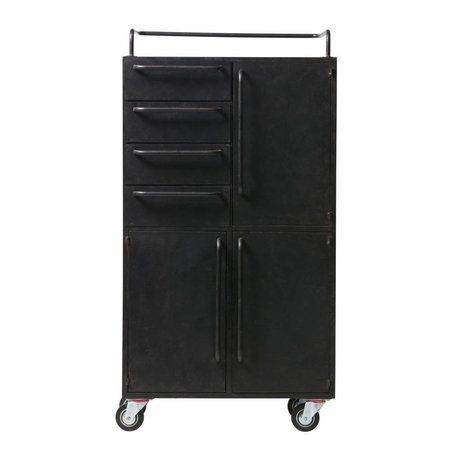 BePureHome Beauté noire rollschrank metal black