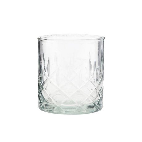 Housedoctor Bicchiere da whisky Vetro trasparente vintage Ø8x9cm