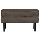 BePureHome Hocker Rodeo Armee grün Leder 45x84x54cm