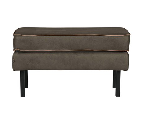 BePureHome Tabouret Rodeo Army Green en cuir 45x84x54cm