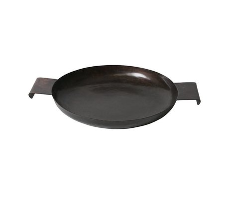 BePureHome Find metal tray l dark brown