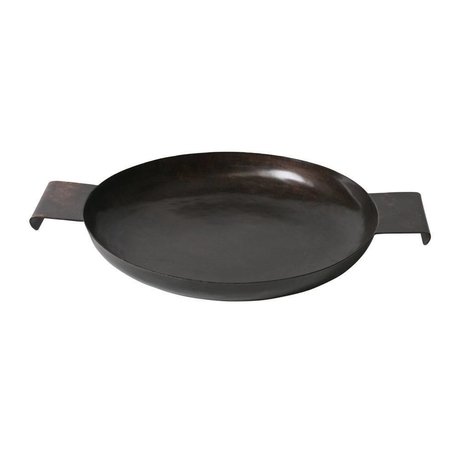 BePureHome Find metal tray l dark brown