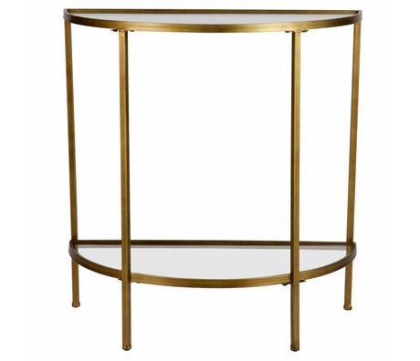 BePureHome Table d'appoint déesse laiton antique 75,5x37,5x75cm