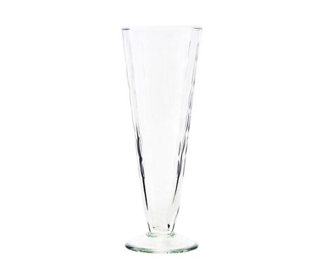 Housedoctor Copa de champán de cristal transparente vintage Ø7x20cm