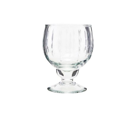 Housedoctor Copa de vino blanco vintage cristal transparente Ø7x12,5cm