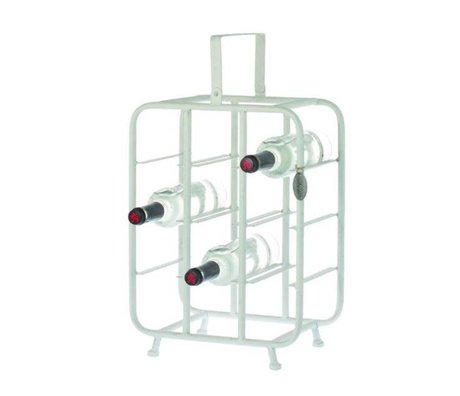 Riverdale Wine rack Chelsea white metal 23x33x58cm