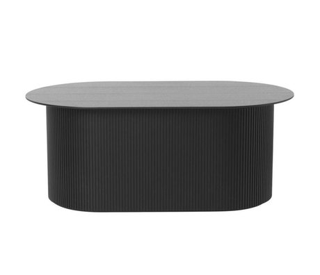 Ferm Living Table basse en bois noir 95x55x40cm