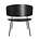 Ferm Living Lounge chair Herman black leather wood metal 68x60x68cm