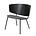 Ferm Living Chaise longue Herman rembourrée noir bois gris foncé métal 68x60x68cm