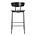 Ferm Living Bar stool Herman Low black leather wood metal 39,5x39,5x83,5cm
