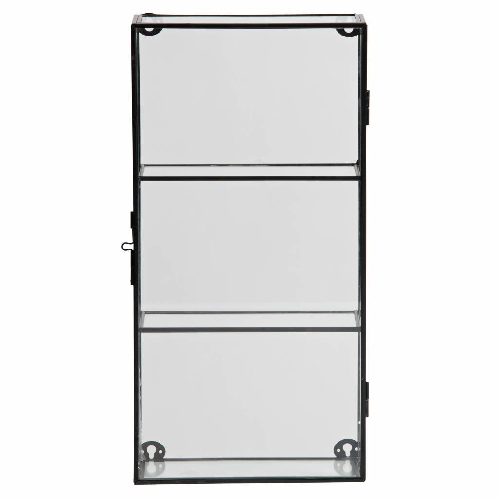 Lef Collections Charlie Cabinet With Two Shelves Metal Glass