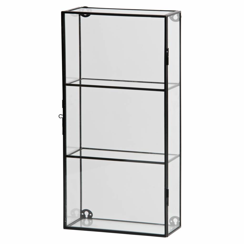 Lef Collections Charlie Cabinet With Two Shelves Metal Glass