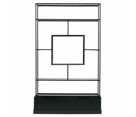 WOOOD Armoire Fons en métal / bois noir