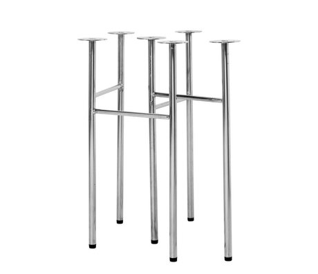Ferm Living Table legs Mingle W48 chrome metal set of 2