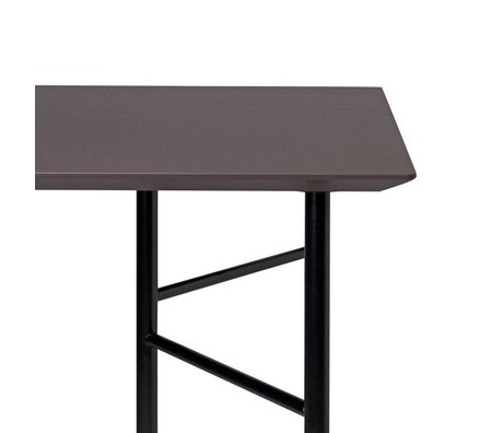 Ferm Living Plateau de table Mingle 160cm linoléum en bois taupe 160x90x2,5cm