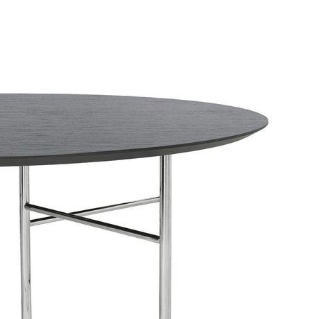 Ferm Living Tabletop Mingle Round black wood linoleum Ø130x2,5cm