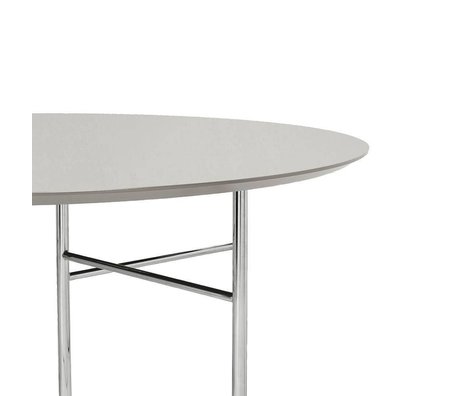 Ferm Living Tabletop Mingle Round light gray wood linoleum Ø130x2,5cm