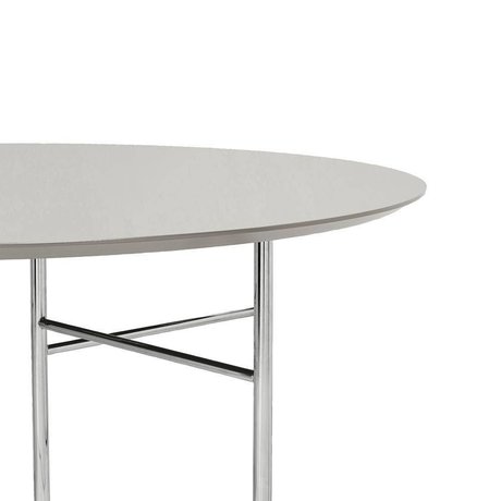 Ferm Living Tabletop Mingle Round light gray wood linoleum Ø130x2,5cm