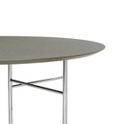Ferm Living Linge de table rond linoléum en bois gris vert Ø130x2,5cm