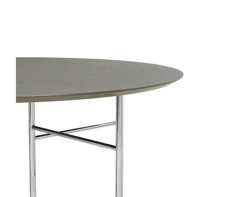 Ferm Living Tabletop Mingle Round gray green wood linoleum Ø130x2,5cm