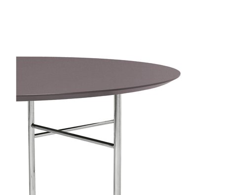 Ferm Living Plateau Mingle Linoléum rond en bois taupe Ø130x2,5cm