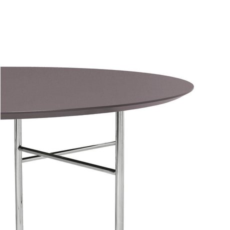 Ferm Living Plateau Mingle Linoléum rond en bois taupe Ø130x2,5cm