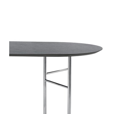 Ferm Living Table top Mingle Oval 150cm black wood linoleum 150x75x2,5cm