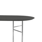 Ferm Living Tischplatte Mingle Oval 150cm dunkelgraues Holz Linoleum 150x75x2,5cm