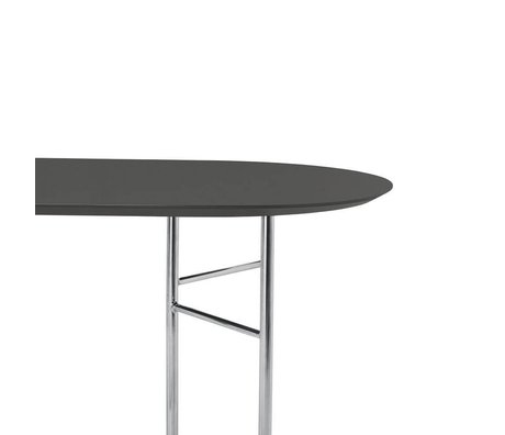 Ferm Living Plateau Mingle Ovale 150cm Linoléum en bois gris foncé 150x75x2,5cm