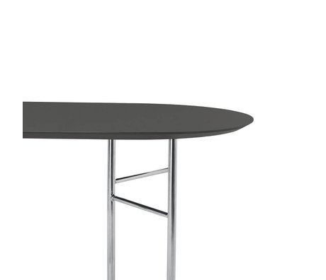 Ferm Living Tabletop Mingle Oval 150cm dark gray wood linoleum 150x75x2,5cm