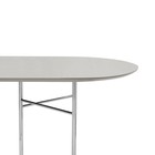 Ferm Living Tischplatte Mingle Oval 150cm hellgraues Holz Linoleum 150x75x2,5cm