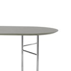 Ferm Living Tischplatte Mingle Oval 150cm graugrünes Holz Linoleum 150x75x2,5cm
